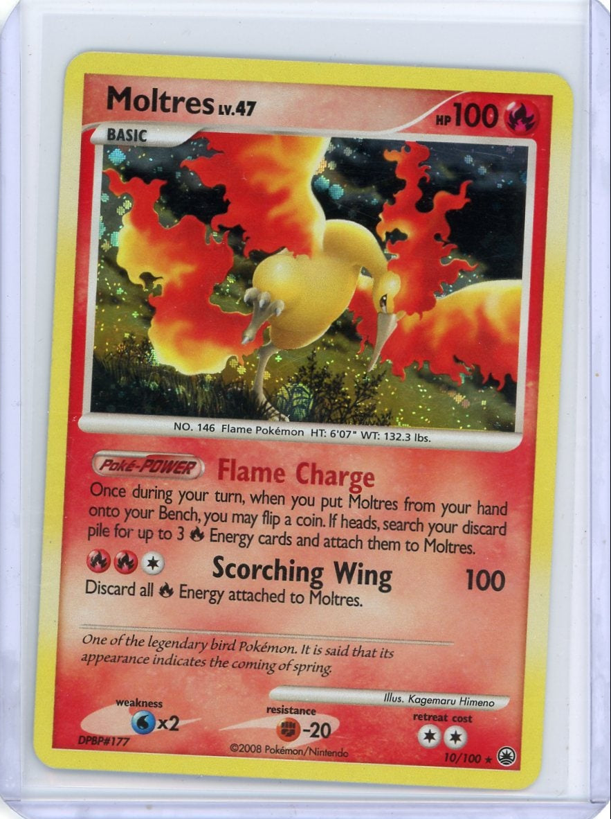 Moltres 2008 Pokemon Majestic Dawn holo #10/100