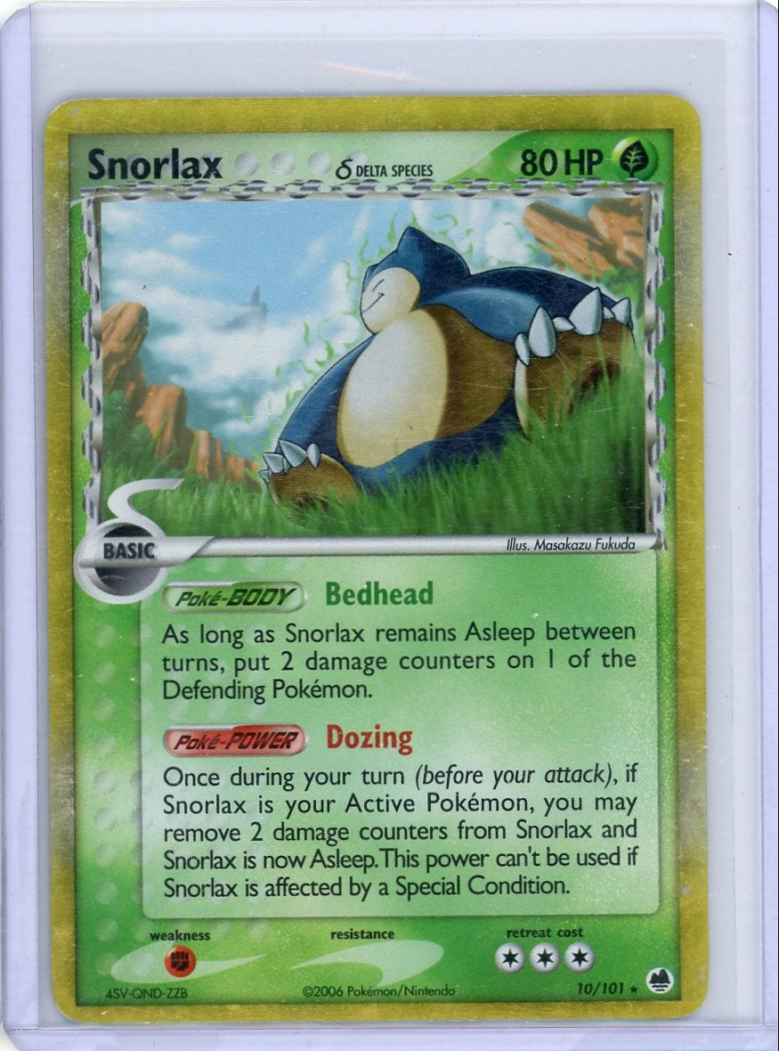 Snorlax Pokémon EX Dragon Frontiers Delta Species Holo #10/101