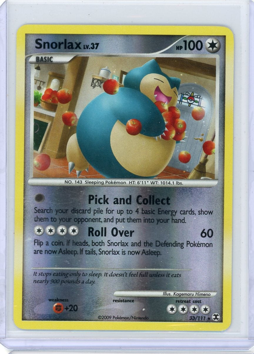 Snorlax 2009 Pokemon Rising Rivals reverse holo #33/111