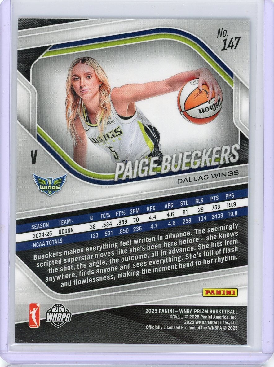 Paige Bueckers 2025 Panini Prizm WNBA Variation RC