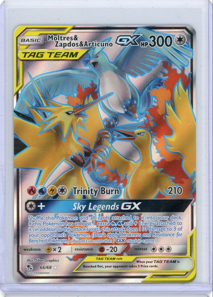 Moltres Zapdos Articuno GX Tag Team 2019 Pokemon Hidden Fates #66/68