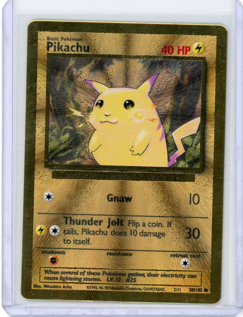 Pikachu Pokémon Celebrations Gold Metal Promo 