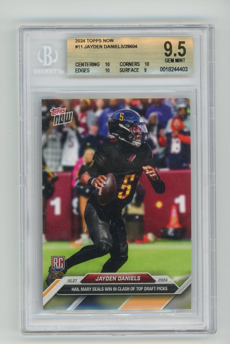 Jayden Daniels 2024 Topps Now "Hail Mary Win" 