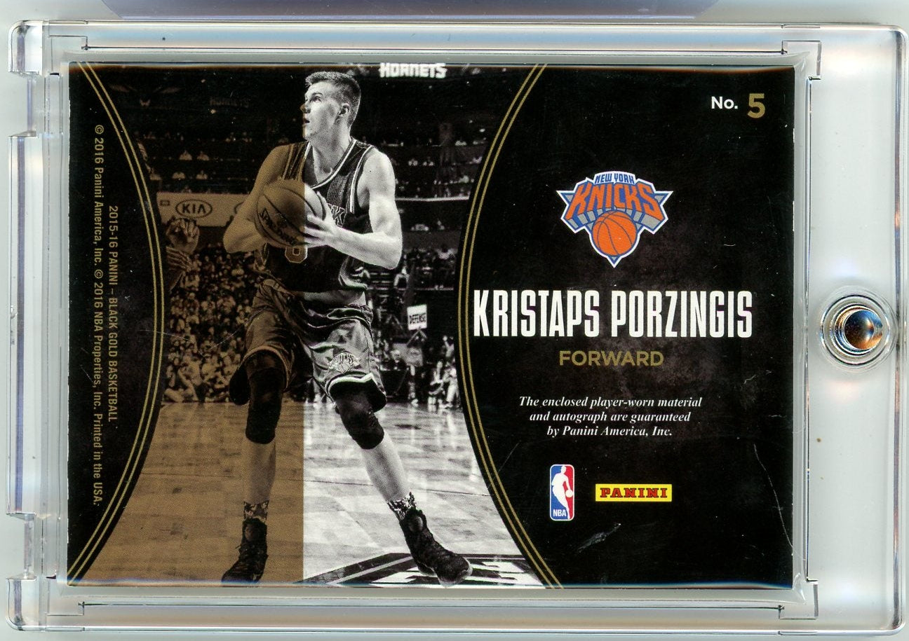 Kristaps Porzingis 2015-16 Panini Black Gold RPA #'d 117/199