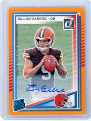 Dillon Gabriel 2025 Panini Donruss Rated Rookie Orange Auto