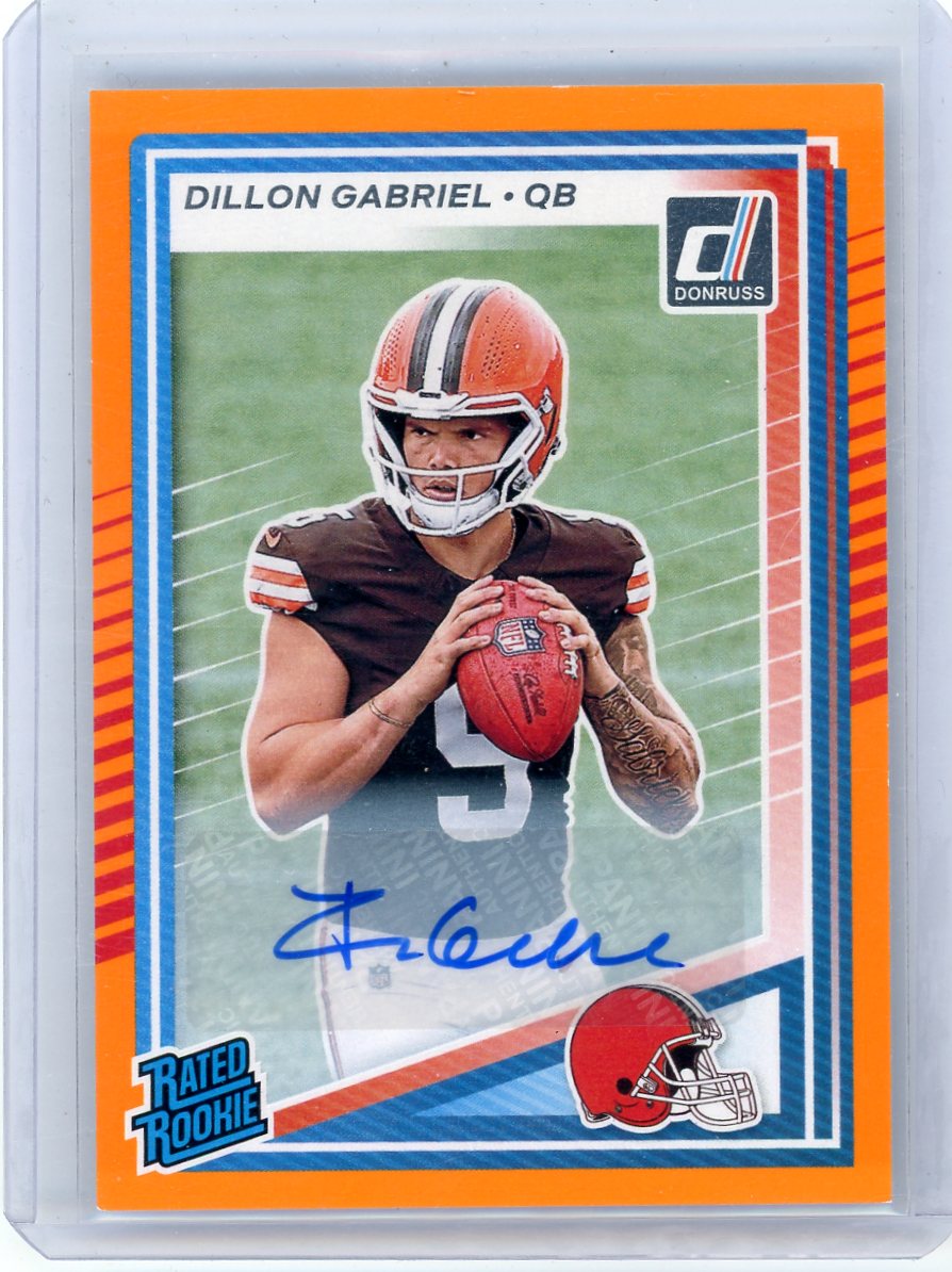 Dillon Gabriel 2025 Panini Donruss Rated Rookie Orange Auto