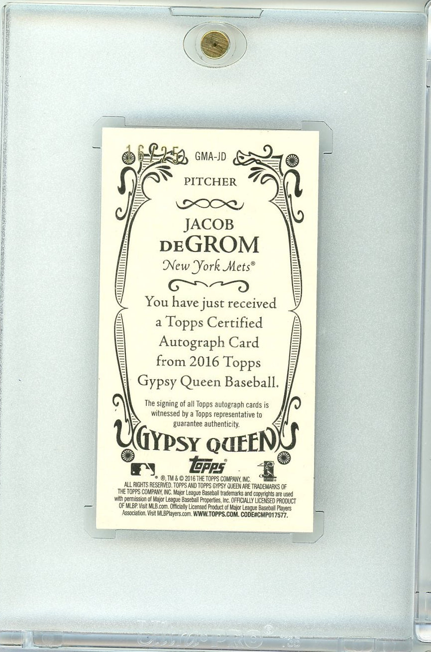 Jacob DeGrom 2016 Topps Gypsy Queen Mini Autograph #'d 16/25