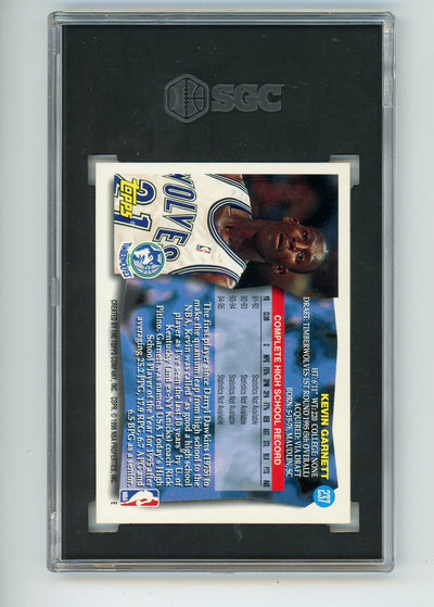 Kevin Garnett 1995 Topps #237 SGC 9.5 RC