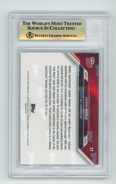 Jayden Daniels 2024 Topps Now "Hail Mary Win" #11 BGS 9.5 RC