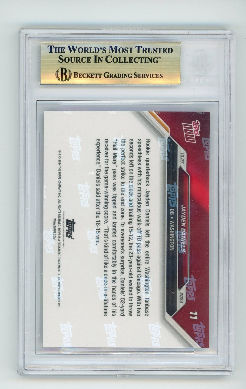 Jayden Daniels 2024 Topps Now "Hail Mary Win" 