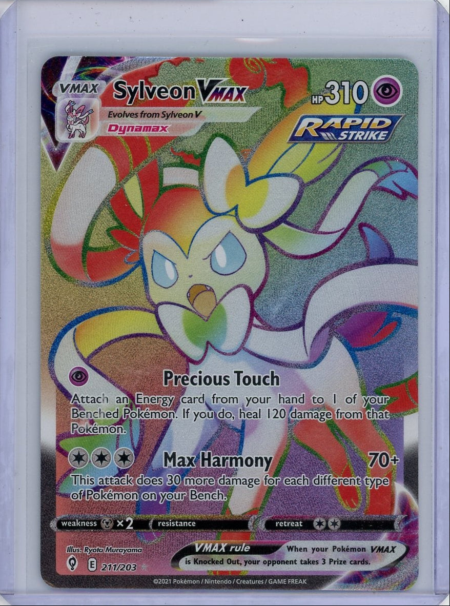 Sylveon VMAX Pokemon Evolving Skies Secret Rare #211/203