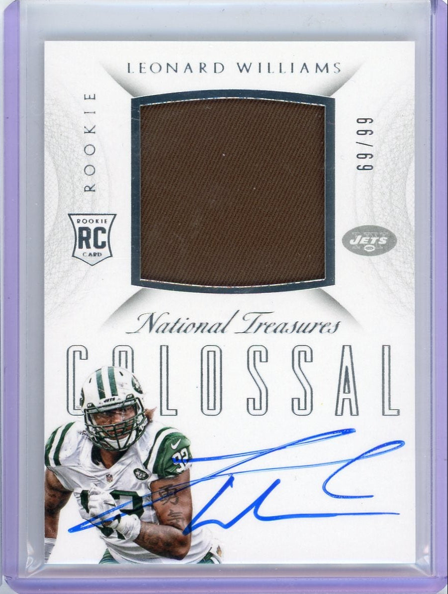 Leonard Williams 2015 Panini National Treasures Colossal Rookie Patch Autograph #'d 69/99
