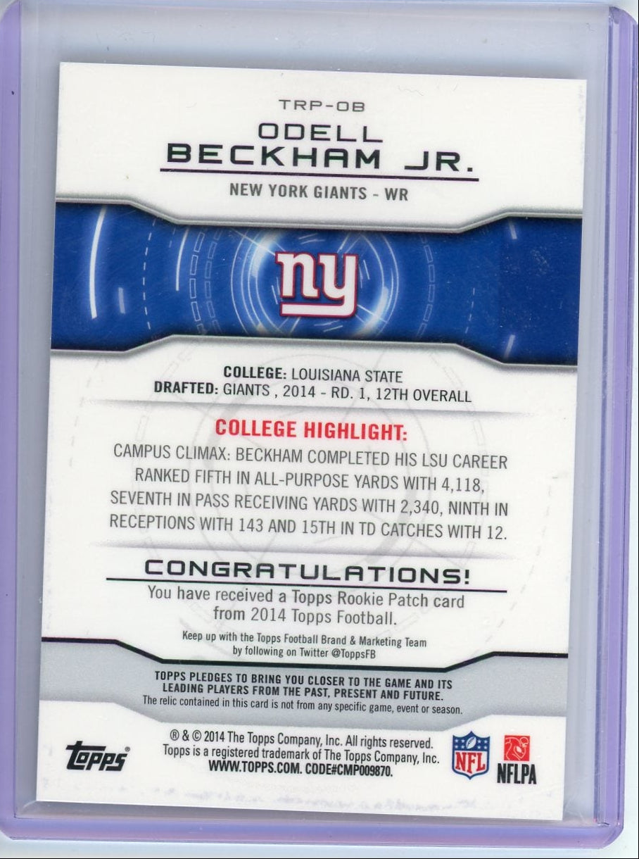 Odell Beckham Jr. 2014 Topps Rookie Patch #TRP-08