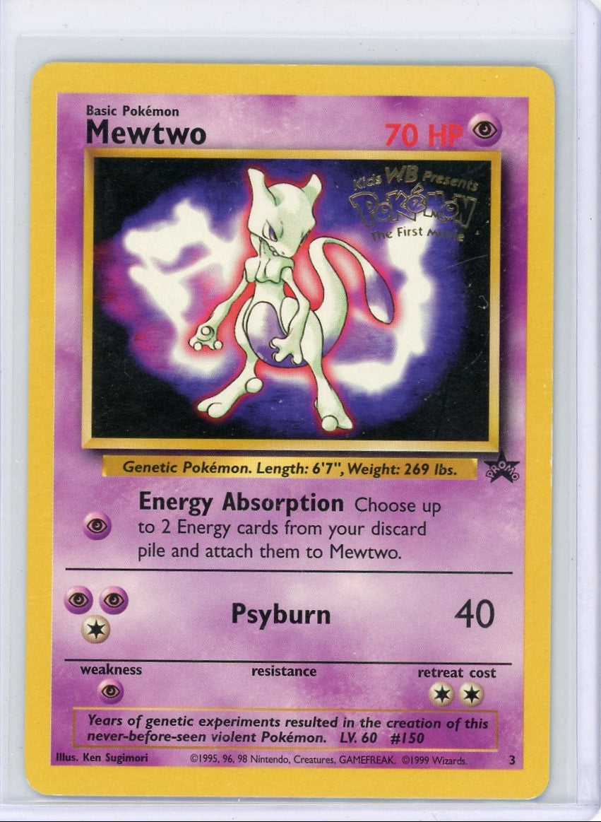 Mewtwo Pokémon WOTC Black Star Promo #3