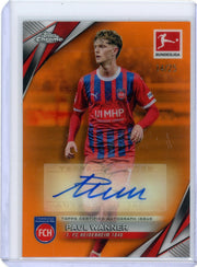 Paul Wanner 2024-25 Topps Chrome Bundesliga Auto Orange Refractor #'d 14/25