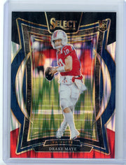 Drake Maye 2024 Panini Select Black & Red Flash Rookie