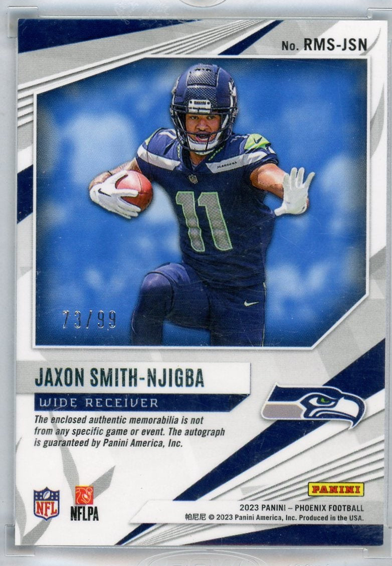Jaxon Smith-Njigba 2023 Panini Phoenix Rising Rookie RPA #'d 73/99