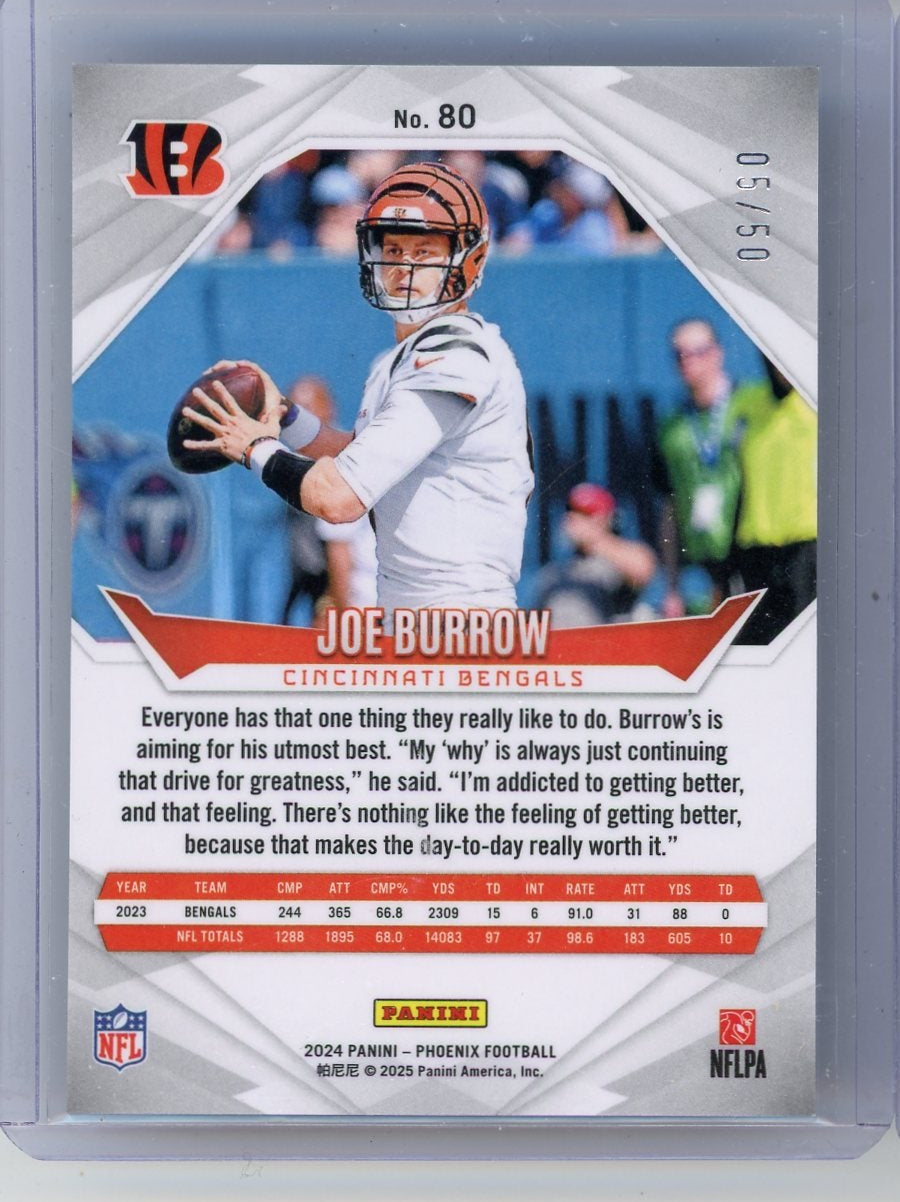 Joe Burrow 2024 Panini Phoenix blue #'d 05/50