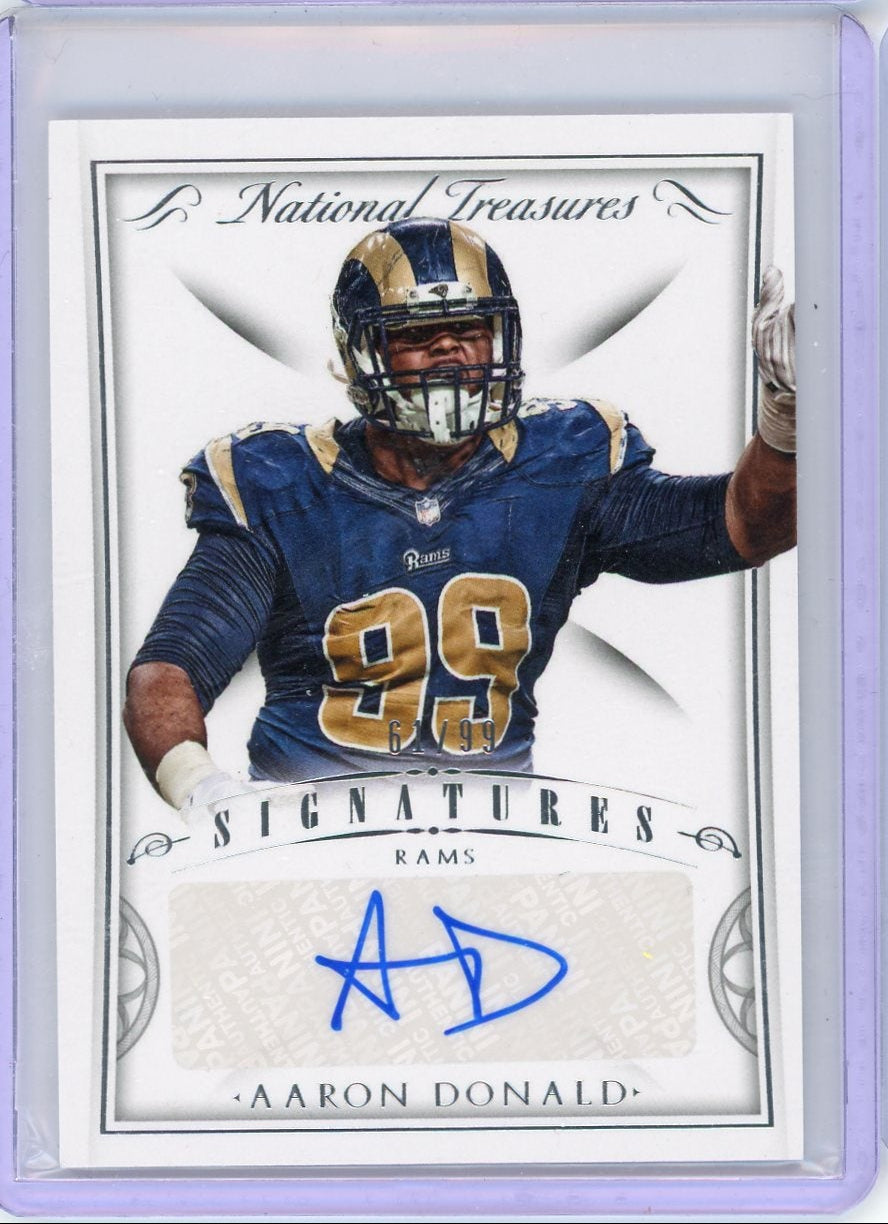 Aaron Donald 2015 Panini National Treasures Football Signatures #'d 61/99