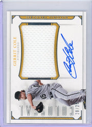 Gerrit Cole 2016 Panini National Treasures Colossal Patch Autograph #'d 20/25