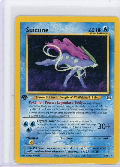 Suicine 2000 Pokémon Neo Revelation 1st Edition rare non holo 27/64