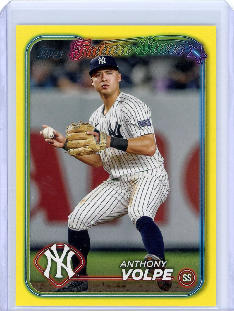 Anthony Volpe 2024 Topps Series 1 yellow + base