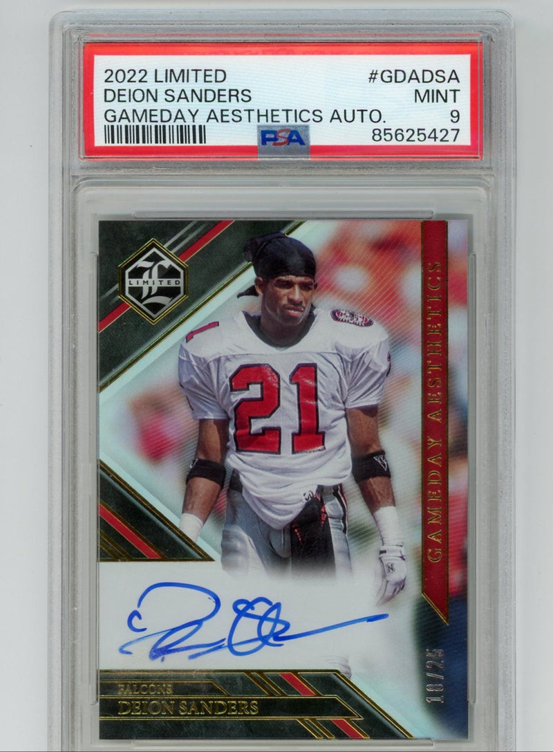 Deion Sanders 2022 Panini Limited Gameday Aesthetics Auto 
