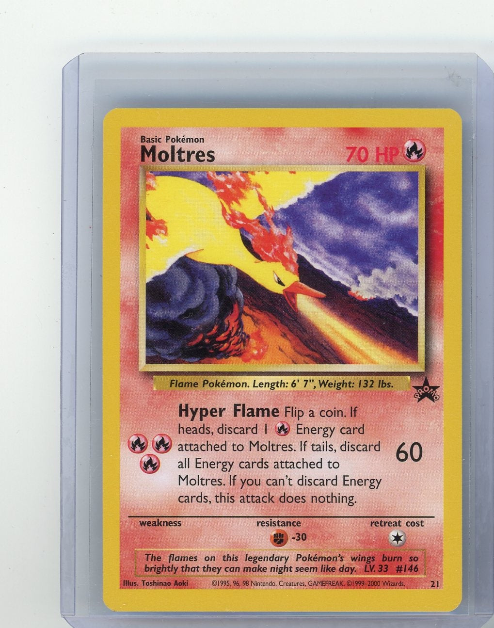 Moltres Pokémon WOTC Black Star Promo #21