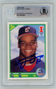 Frank Thomas 1990 Score Rookie Card IP Auto BGS Authentic