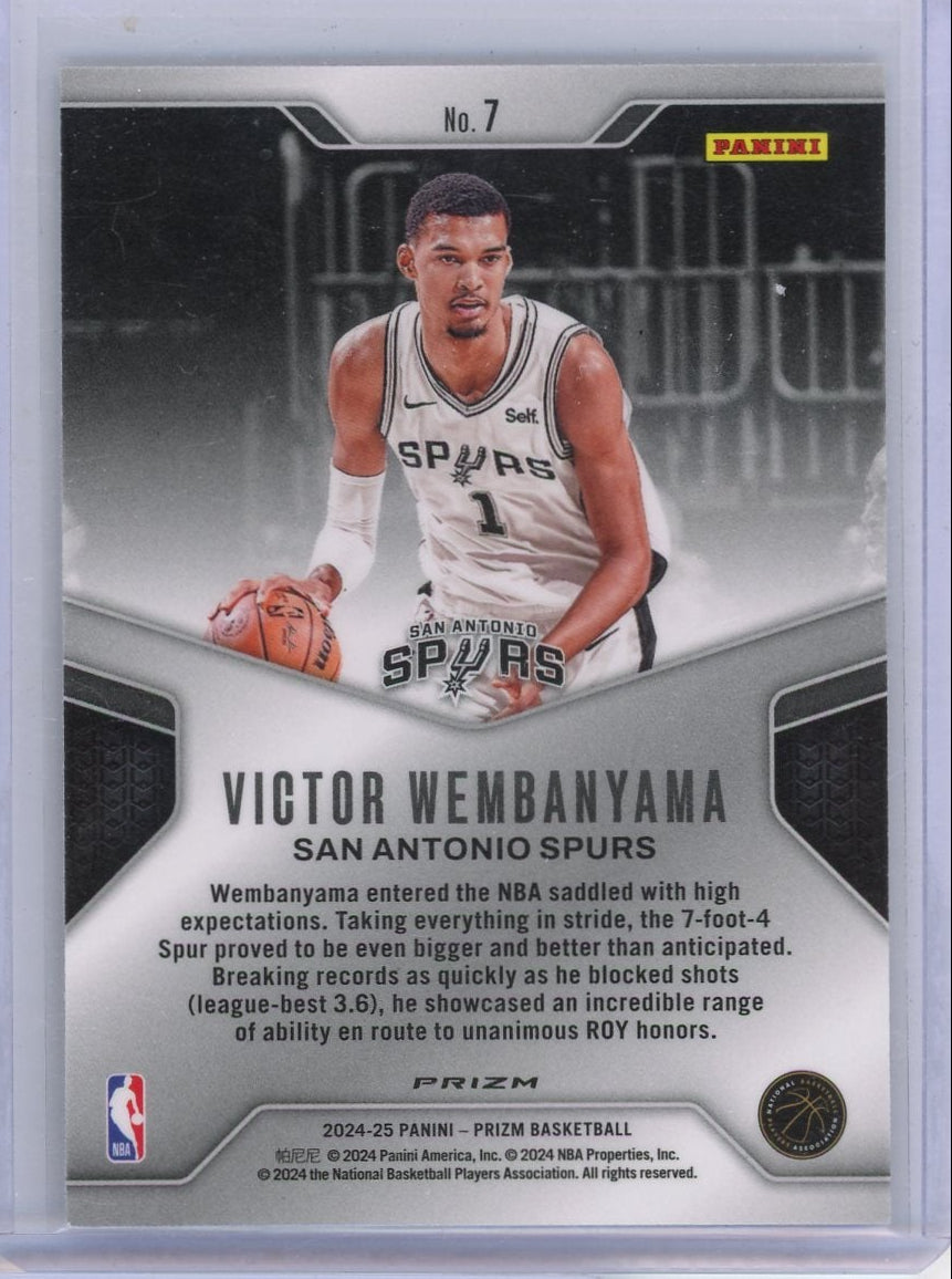 Victor Wembanyama 2024-25 Panini Prizm Dominance silver prizm