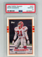Deion Sanders 1989 Topps Traded PSA 10