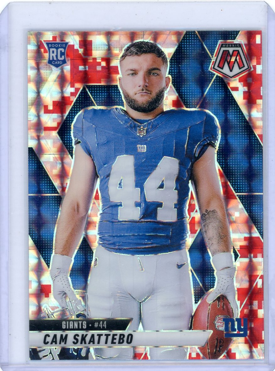 Cam Skattebo 2025 Panini Mosaic Pink Camo Rookie Variations RC