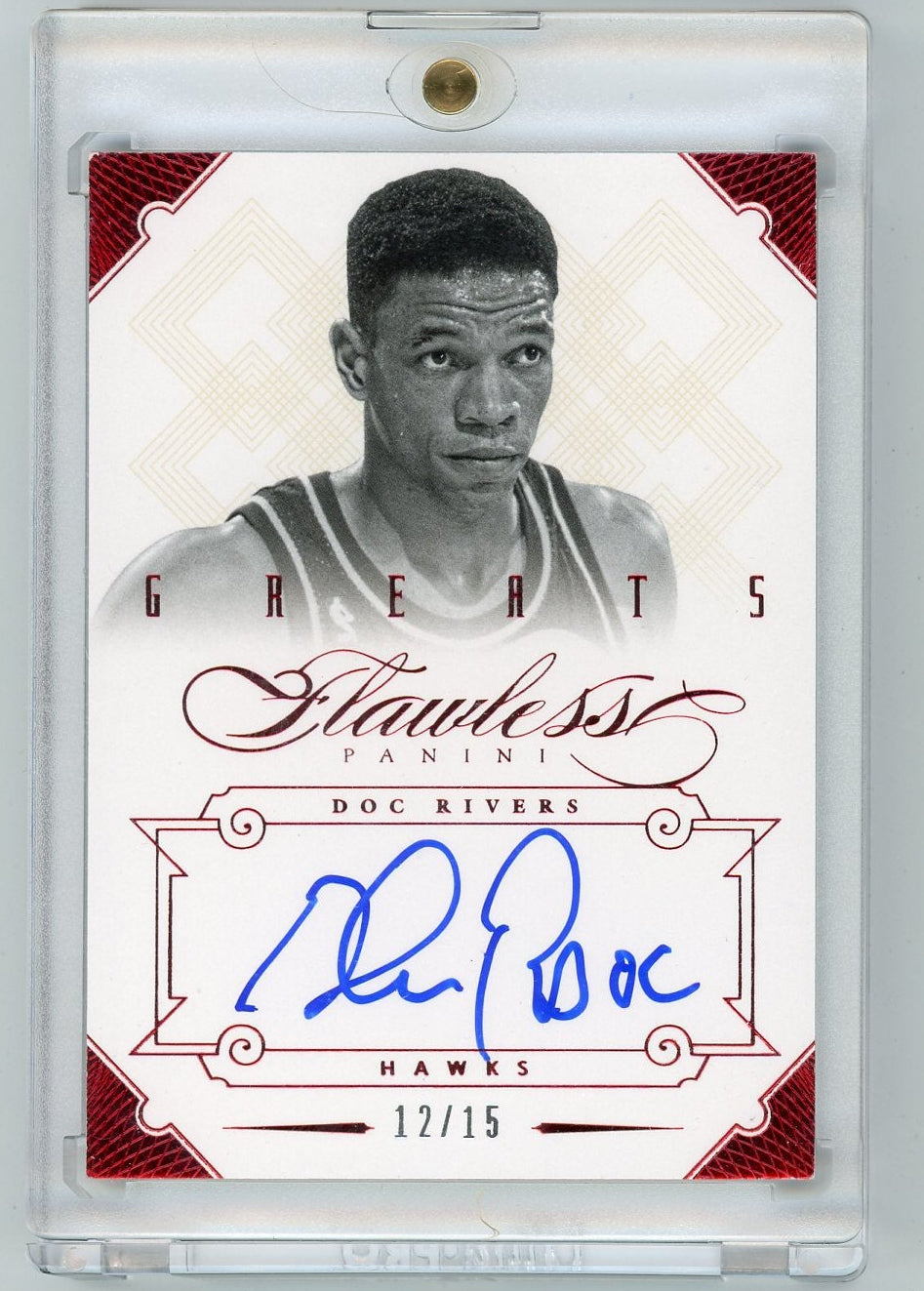 Doc Rivers 2012-13 Panini Flawless Greats Autograph Ruby #'d 12/15