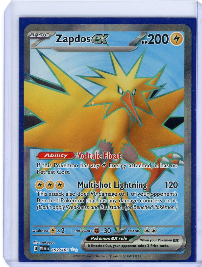 Zapdos EX Pokémon 151 Full Art 