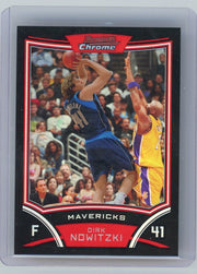 Dirk Nowitzki 2008 Bowman Chrome Refractor #'d 381/499