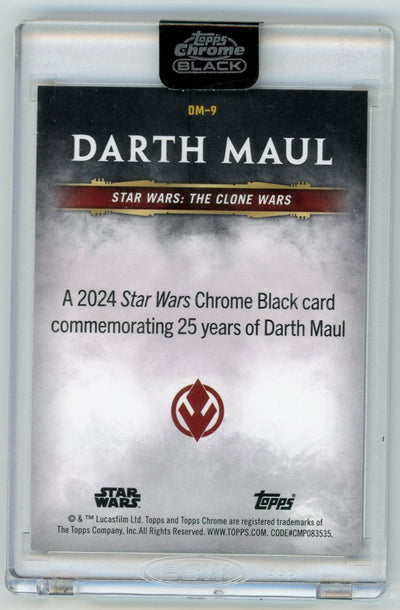 Darth Maul 2024 Star Wars Chrome Black 25 Years of Darth Maul DM-9 Gold #'d 42/50