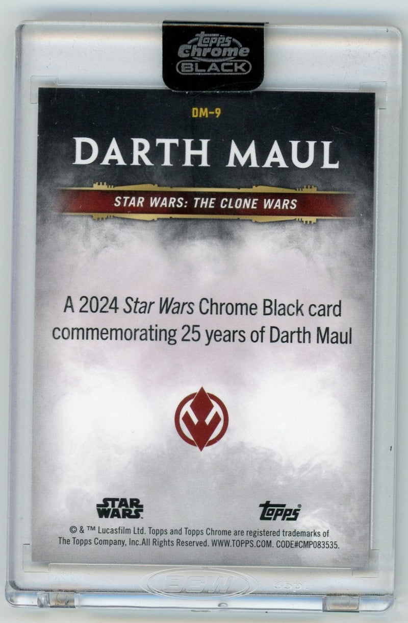 Darth Maul 2024 Star Wars Chrome Black 25 Years of Darth Maul DM-9 Gold 