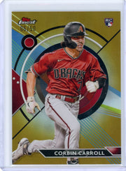 Corbin Carroll 2023 Topps Finest Gold Refractor RC #'d 06/50