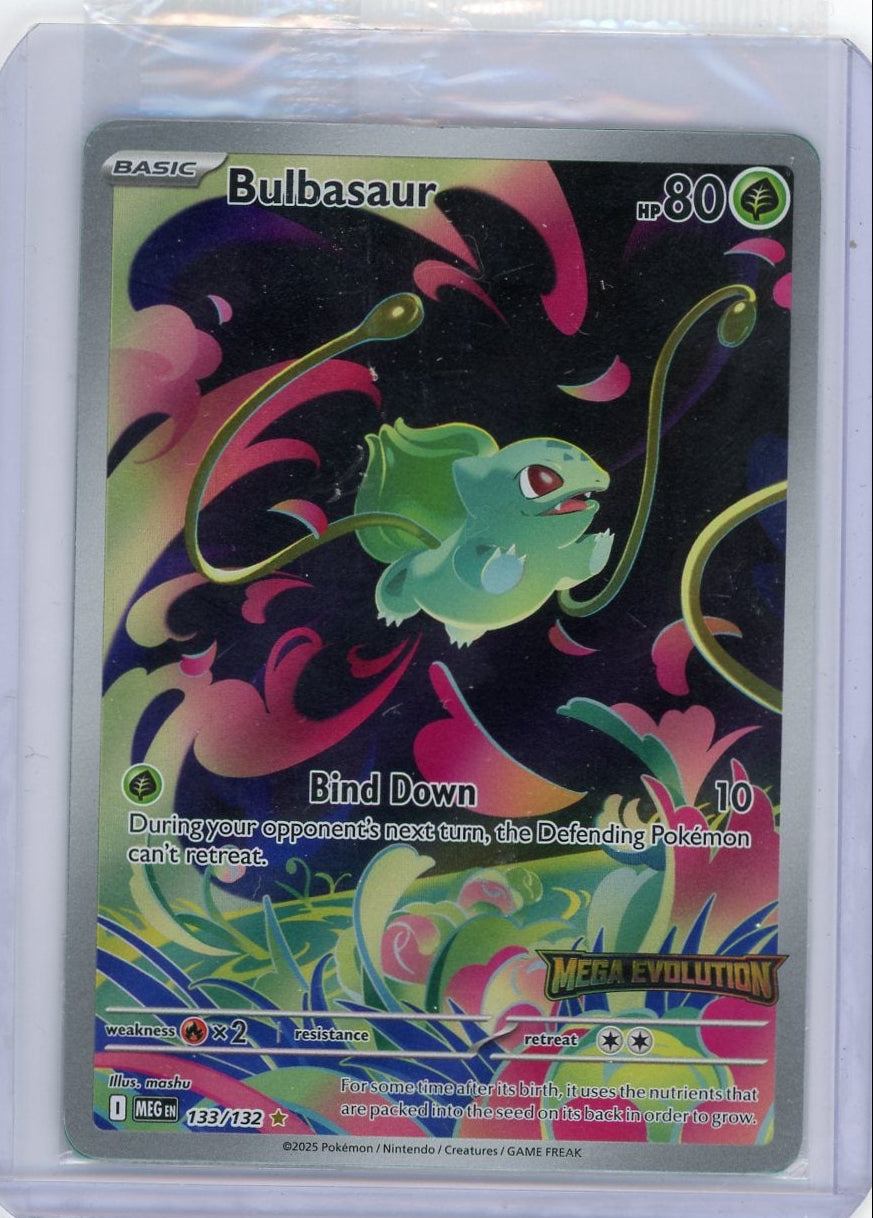 Bulbasaur Pokémon Mega Evolution Stamped Illustration Rare #133/132 (Sealed)