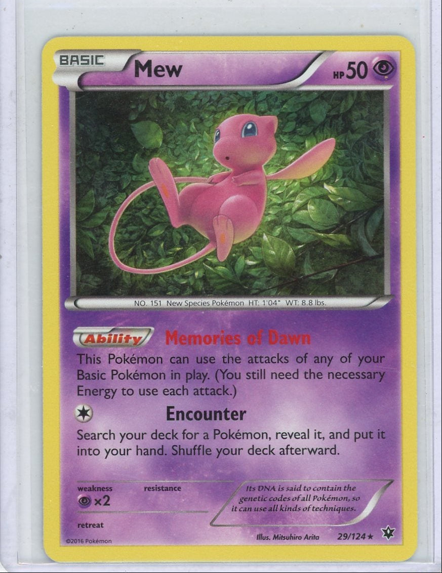 Mew 2016 Pokemon Fates Collide holo #29/124