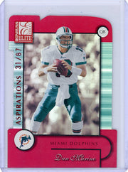 Dan Marino 2001 Donruss Elite Aspirations die-cut red #'d 31/87