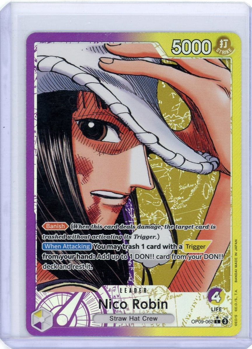 Nico Robin OP09-062 Alt Art Leader rare holo