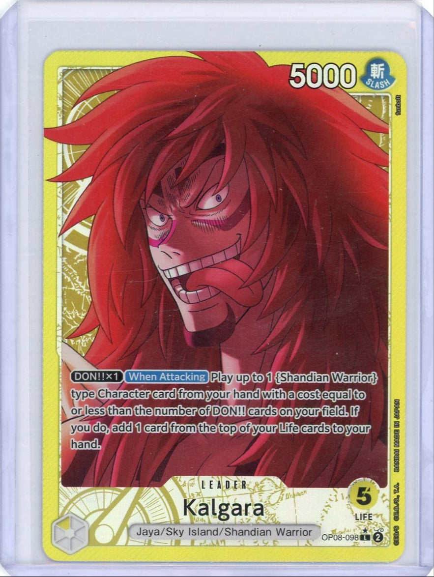 Kalgara OP08-098 Alt Art Leader rare holo