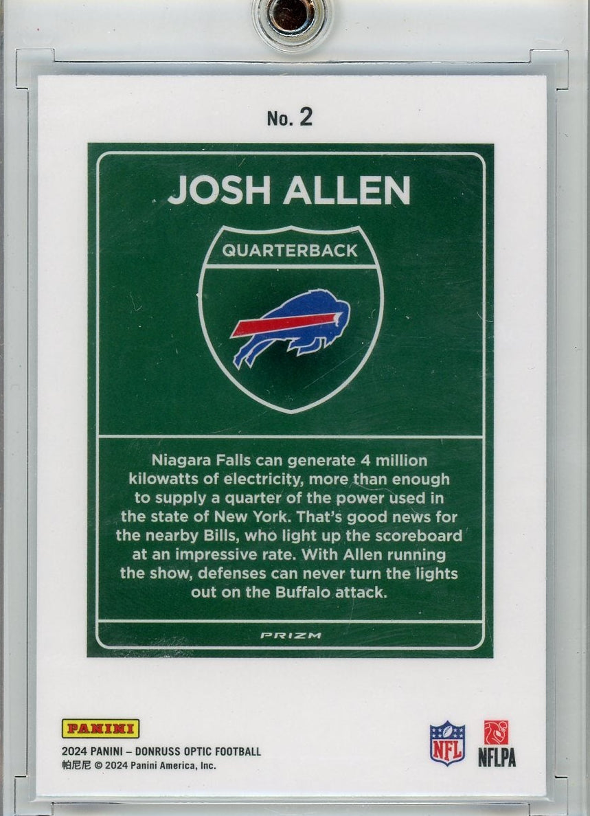 Josh Allen 2024 Panini Donruss Optic Downtown SSP