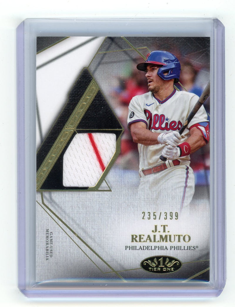 JT Realmuto 2022 Topps Tier One game-used jersey relic 