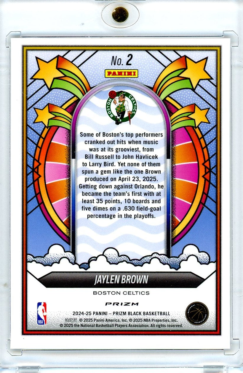 Jaylen Brown 2024-25 Panini Prizm Black Groovy SSP