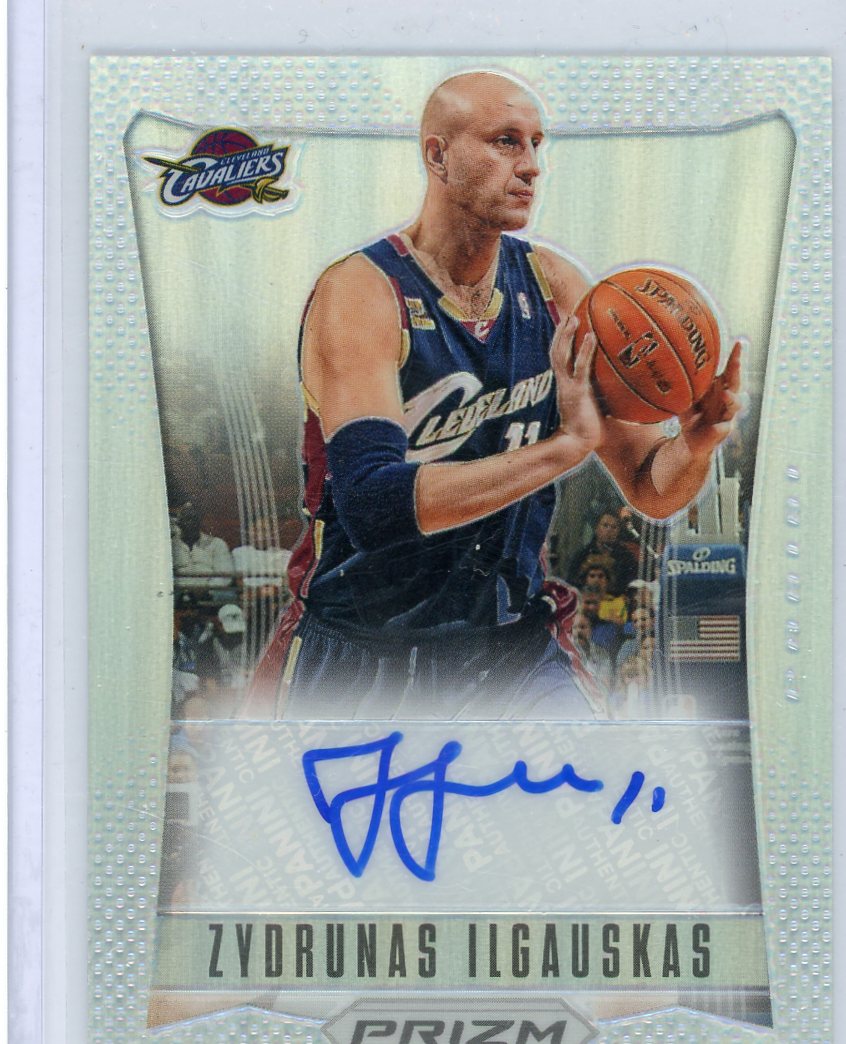 Zydrunas Ilgauskas 2012-13 Panini Prizm autograph silver #'d 03/25