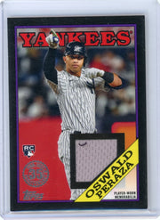 Oswald Peraza 2023 Topps Series 2 35th Anniversary jersey relic rookie card #'d 034/199
