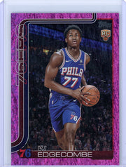 VJ Edgecombe 2025-26 Topps #203 Pink Holo Foil SP RC