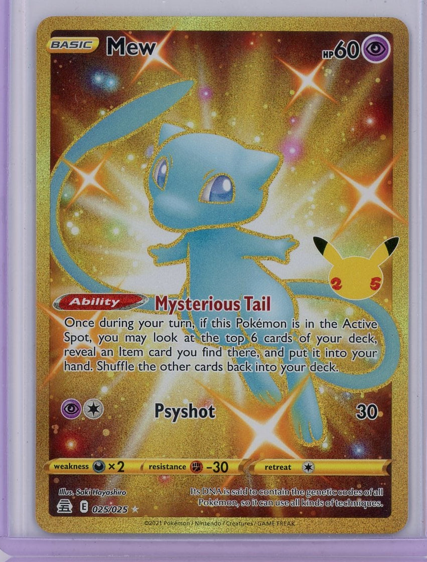 Mew Pokémon Celebrations Gold Secret Rare #025/025